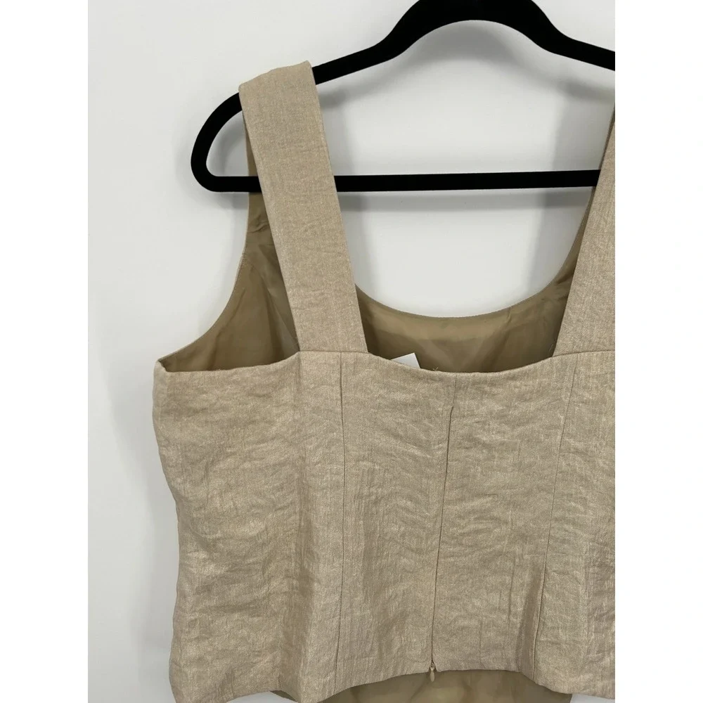 Expo New York Champagne Gold Metallic Sleeveless Shell Top Womens Size 16w - Picture 7 of 14